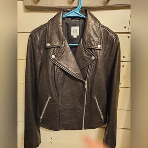 GAP blackleather jacket sz.Medium